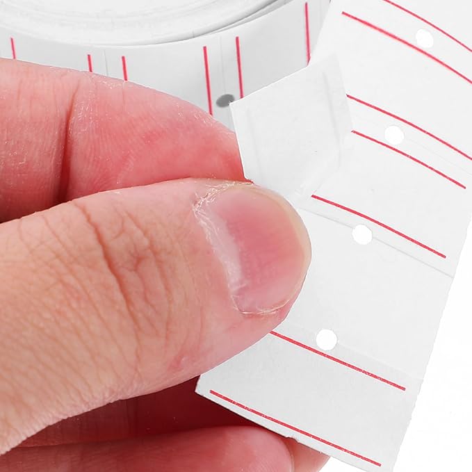 FRCOLOR 10 Rolls Supermarket Price Tag Paper for Price Gun Labeler Per Roll for Retail and Market Use