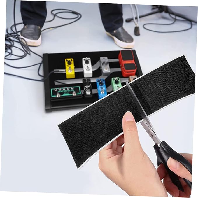 2rolls Guitar Pedal Mounting Tape Heavy Duty Hook and Strip for Secure Pedal Board Attachment Easy to Use and Strong Adhesive