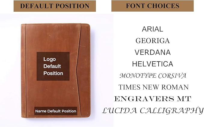 Personalized Leather Portfolio Padfolio for Men, Engraved Gifts for Father's Day for Husband from Wife, Customized Leather Gifts Present for Son/Dad, for Birthday, Brown