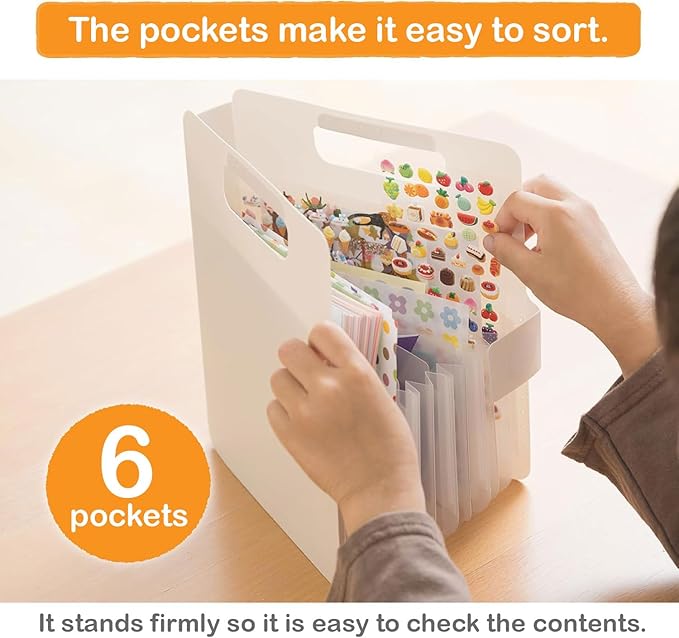 Sakura Komagoma File organaizer Expanding File Portable Document Paper Bill Receipt Organizer Home College School Office Supplies Letter Size