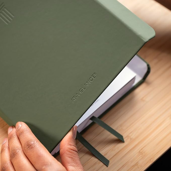 AT-A-GLANCE Foundation Planner, Undated Inspiration Journal, Set Goals, Track Progress, Create Habits, Weekly & Monthly, Small, 5-3/4" x 8-1/4", Green (FD-200-60)
