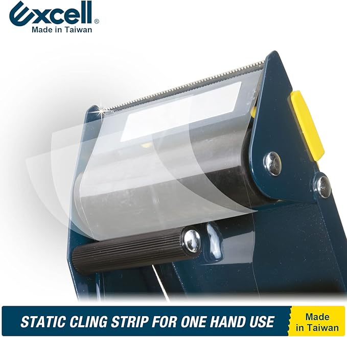 Excell ET-366 3" Wide Handheld Tape Dispenser with Durable Metal Construction, for Packaging, Transportation, Moving and Box Sealing Carton