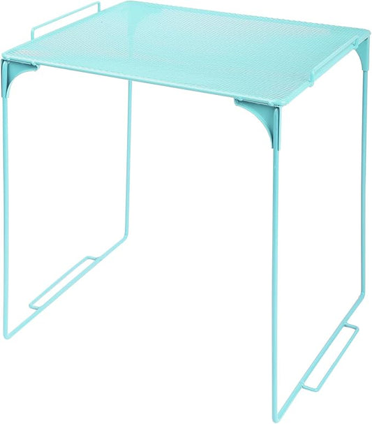 Locker Organizer Shelf Stackable Extra Locker Shelf for School Locker Organizer Storage Cabinet Accessories Suitable for School, Office, and Home use (1, Light Blue)