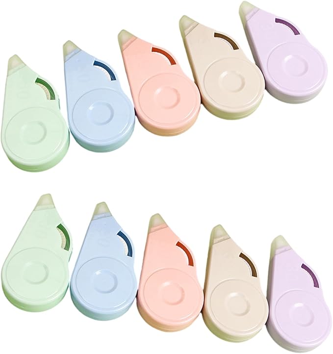 10Pcs Correction Tape Roller 8mx5mm Quick Dry White Out Correction Tape Total 80m for Writing School and Office Supplies