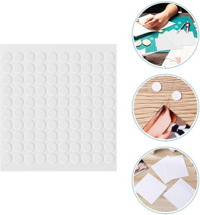 STOBOK 800pcs Double-Sided Adhesive Dots Removable Wall Adhesive for Sound Panels and Traceless Tape for Various Including