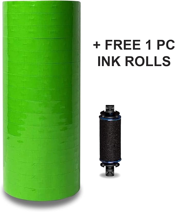 Green Pricing Labels for Monarch Price Labeler 1 Sleeve,16 Rolls