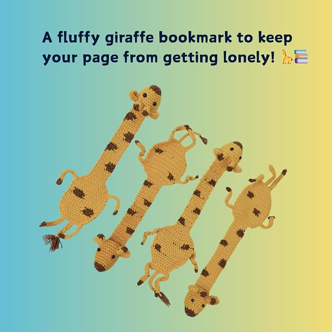 ‌Sunoutdeeal 3D Hand-Crochet Animal Bookmarks Featuring Charming Personalized Designs, These Adorable Bookmarks Make Quirky Reading Companions.Gifts for Book Enthusiasts,Birthday,Book Club Members(cl)