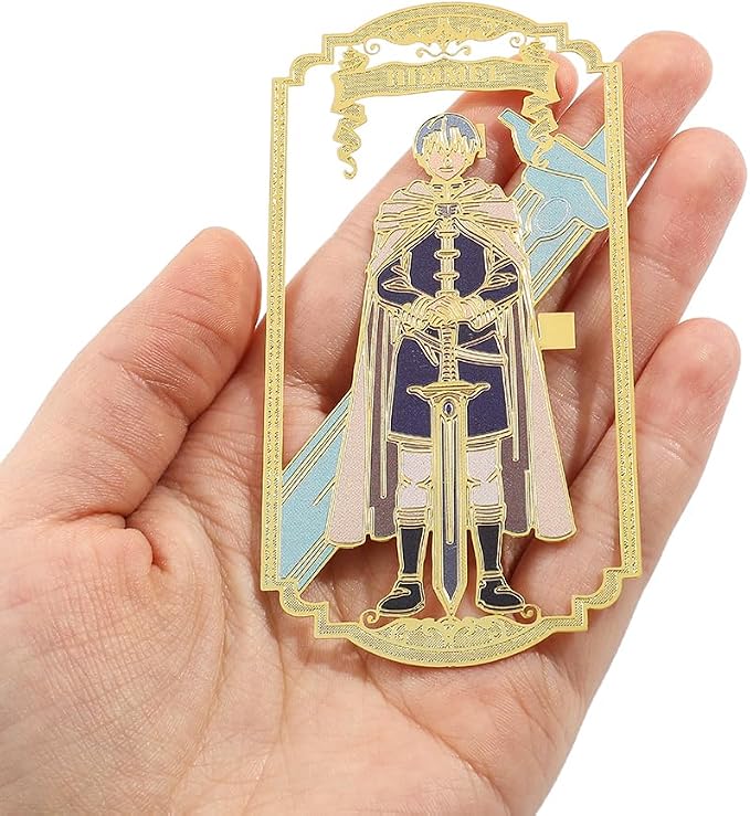 Anime Frieren: Beyond Journey's End Bookmark Stainless Steel Manga Fans Cartoon Fashion Student Scholar Learning Gift (Himmel)