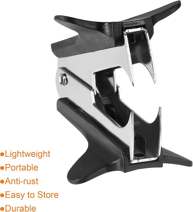 MECCANIXITY Staple Remover Tools, Staplers Puller Steel Jaw for Office Home Desktop Supply Accessory, Black Pack of 3