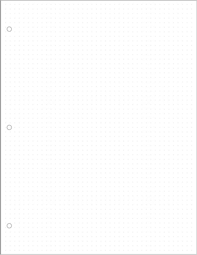 Zelten 2 Pack Letter 90 Sheets/180 Pages Dotted Loose Leaf Punched Paper Refills Paper for 3 Hole Binder Personal Organizer Diary Notebook Refillable Planner