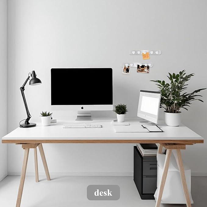 Magnetic Boards for Walls 3 Pcs - Frameless Stainless Iron Magnetic Strips with Adhesive Backing, Magnet Bulletin Board with 10Pcs White Magnets,Memo Board Display Board for Office Home School