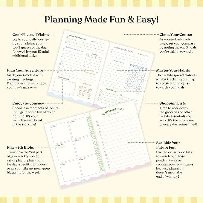 Daily Planner Organizer Notebook - To Do List 6-Month Undated Daily Planner with 180 Daily & 26 Weekly Pages - Aesthetic Checklist Notebook Planner for Passion, Goal & Work