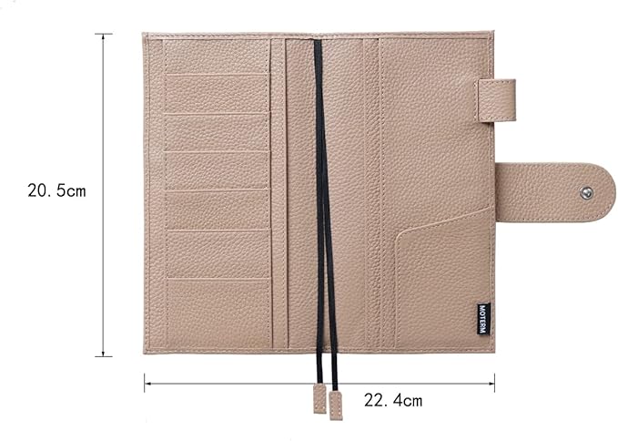 Moterm Leather Cover for Hobonichi Weeks - Fits Hobonichi Weeks/Weeks Mega, with Back Pocket (Pebbled-Taupe)