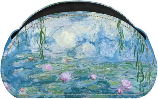 Water Lilies Oil Painting Remote Control Holder with 5 Compartments, Office Desk Organizers Couch/TV Stand/Nightstand Accessory-Desktop Space Saver,Remote Control Caddy