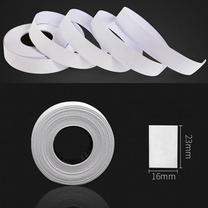 MX-6600 Price Gun Labels, 2 Line Pricemarker Labels Paper for Price and Date Guns, Suitable for MX-6600, MX-6602, G6000, YH-689, 5000pcs-10 Roll (Without Gun)