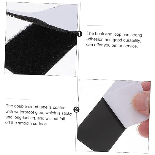Hemobllo 40pcs Strong Adhesive Hook and Strips for Wall Mounting Double-Sided Reclosable Tape for Smooth for Home Office Crafting and Organization