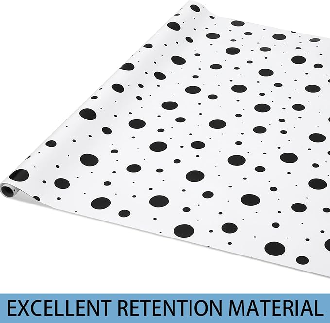 Skyygemm 6 Rolls Classroom Bulletin Board Paper Roll Polka Dot 4 x 12 ft Fade Resistant Colored Background Paper Bulk for Art Decor Drawing Craft(Vivid White)