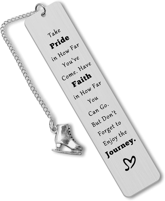 Ice Skater Gifts Sports Ice Skating Gift for Girls Inspirational Bookmark for Teens Figure Skating Gift for Women Men Skate Lover Gifts Skate Team Sport Skater Encouragement Bookmark