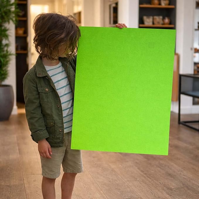 Fluorescent Green Poster Board, 2-Sided 22x28, 25 Count - Water & Fade Resistant for Signs & Presentations