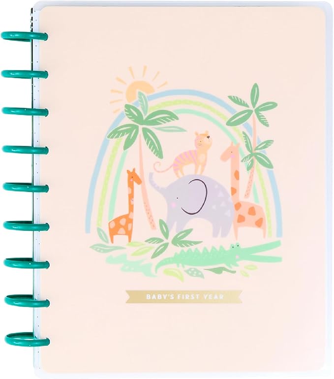 Happy Planner Hello Little One Guided Classic-Size Disc-Bound Baby Journal, 80 Pages