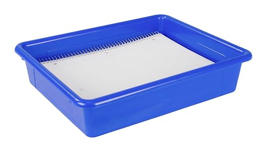 School Smart Sturdy Plastic Storage Tray, Multifunctional Design for Classroom, Home, and More, Letter Size, Blue