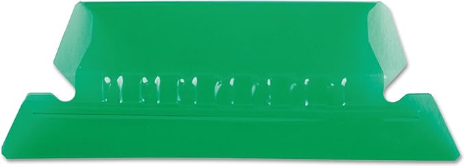 Pendaflex Hanging Folder Tabs, 2", Clear Green, 25 Tabs and Inserts per Pack (42 GRE)