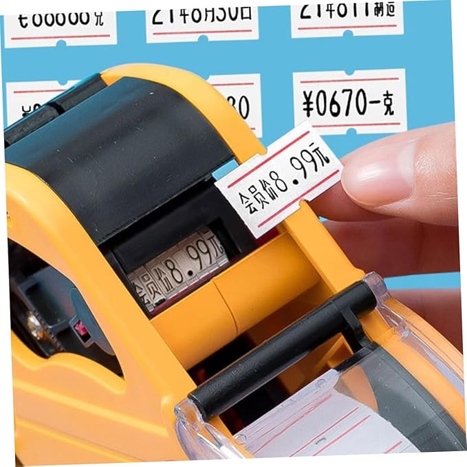 Hemobllo Pricing Labels Small Removable Stickers for Pricemarker Machines, 10 Rolls 4000 Pieces Adhesive Pricing Supplies for Retail Store and Office Use