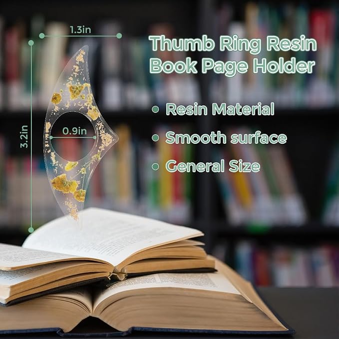 2PCS Book Page Holder,Dried Flower Resin Page Holders for Reading,Thumb Book Page Holder,Page Holder,Gifts for Book Lovers,Book Accessories Book Lover,Book Page Holders for Reading,Gifts for Readers