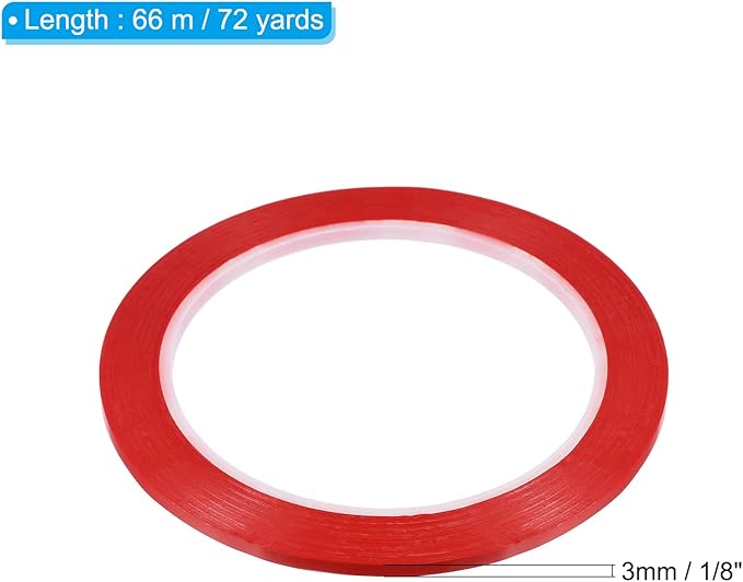 PATIKIL 1/8" Whiteboard Tape, 6 Pack Thin Dry Erase Tape for Graphic Chart Marking DIY Art, Red
