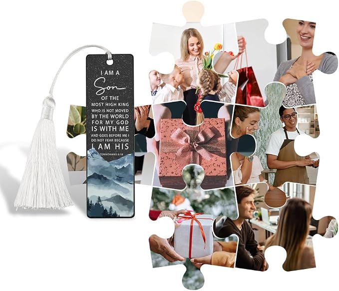 Christian Faith Bookmark, Inspirational Gift for Believers, Uplifting Gift for Spiritual Readers, Spiritual Bookish Present, Unique Mountain & Scripture Design Bookmark, WCB32