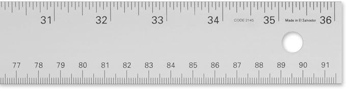 Alumicolor 36-inch Non Slip Standard Aluminum T-Square for Art Framing & Drafting, Silver