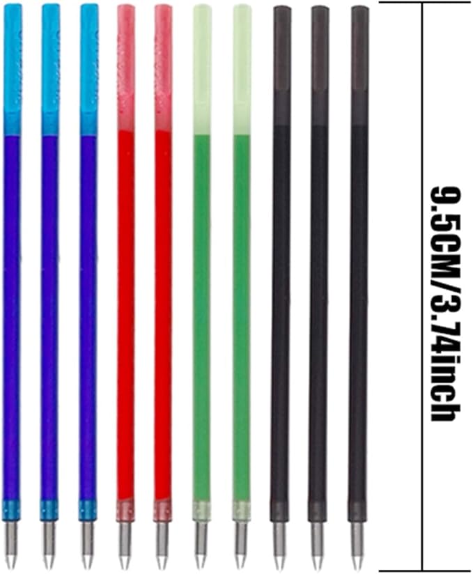 MROOFUL 6 Pcs 4 in 1 Multi-Coloured Ballpoint Pen Erasable Pens 0.5mm 4 Colours Retractable Ball Point Pen Multicolor Ink Pens with 10 Refills and 2 Eraser for Student Stationery Office Supplies