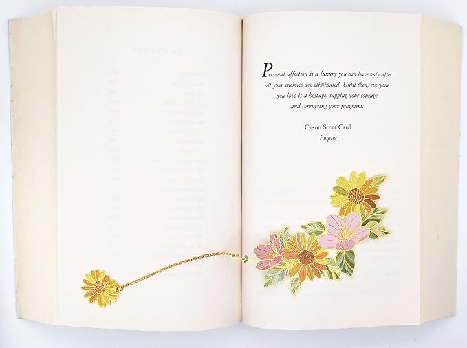 BLBMH Flowers Bookmark for Women, Mothers, Teachers - Unique Gifts, Cute & Funny Metal Book Marks for Girls & Moms - F4 Daisies