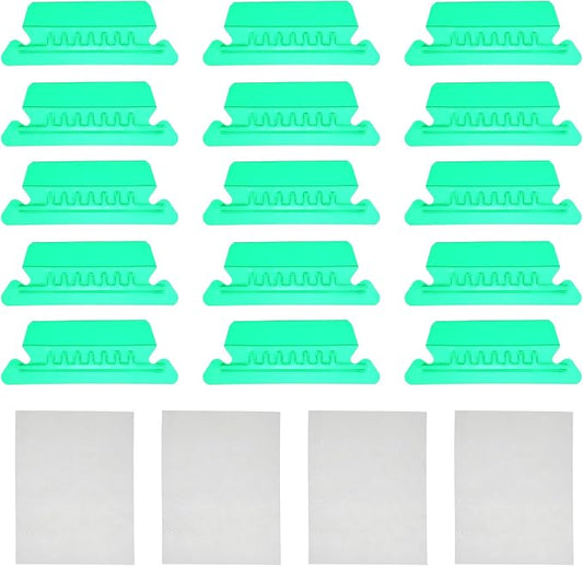 50PCS 2 Inch Green PVC Hanging File Folder Tabs with Paper Insert Office Product Interior Folder Indexing Tool