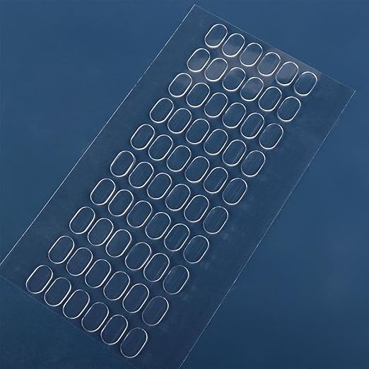 Kopida 60 Pcs/Sheet Double Sided Self Adhesive Tapes, Transparent Strong Sticky Tape Adhesive Fastener Tape for Blind Box Landscape Doll Foot