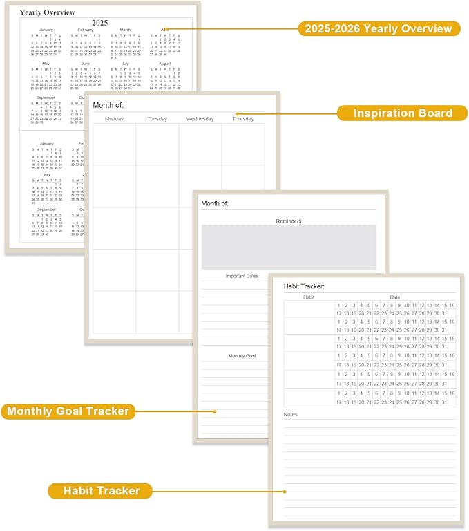Academic Planner for 2026-2027 or Anytime – 8.5" x 11" Undated Weekly Student Planner For Homeschool, High School, College & Nursing Students, 200 Pages, Green Leaf