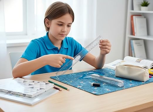 Innovative Design Folding Ruler Pack/1, unfolds to a Length of 30cm (12"), When Folded, it conveniently Reduces to a Compact Size of 15cm(6 "), Clear Ruler 12", Portable and Easy to Carry
