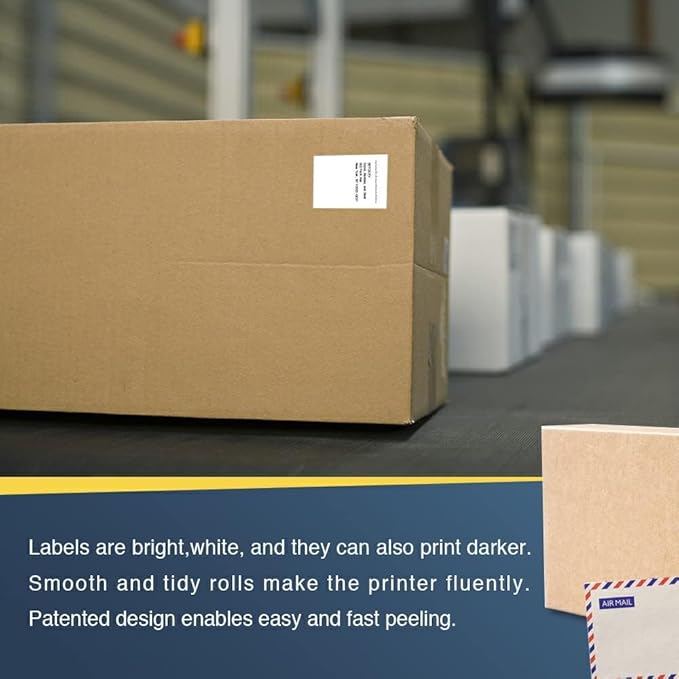 BETCKEY - Compatible Continuous Labels Replacement for Brother DK-2210 (1.1 in x 100 ft), Use with Brother QL Label Printers [6 Rolls + 1 Reusable Cartridge]