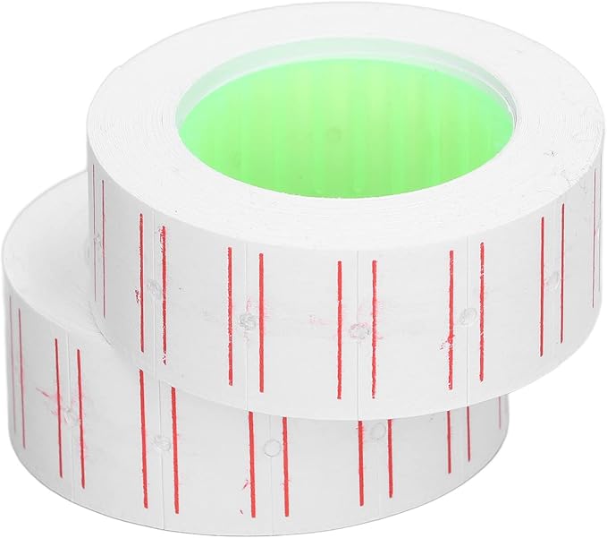 30 Rolls 15000 Pieces Price Label Stickers Single Row Tag Paper for MX5500 Labeler 21x12mm