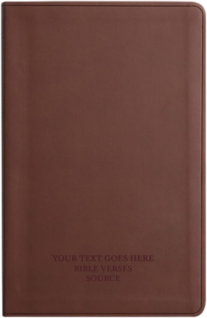 Personalized ESV Thinline Bible Large Print English Standard Version Faux Leather Holy Bible ESV with Custom Name, Date and Text | Custom Gift for Christian & Religious Celebrations | Brown