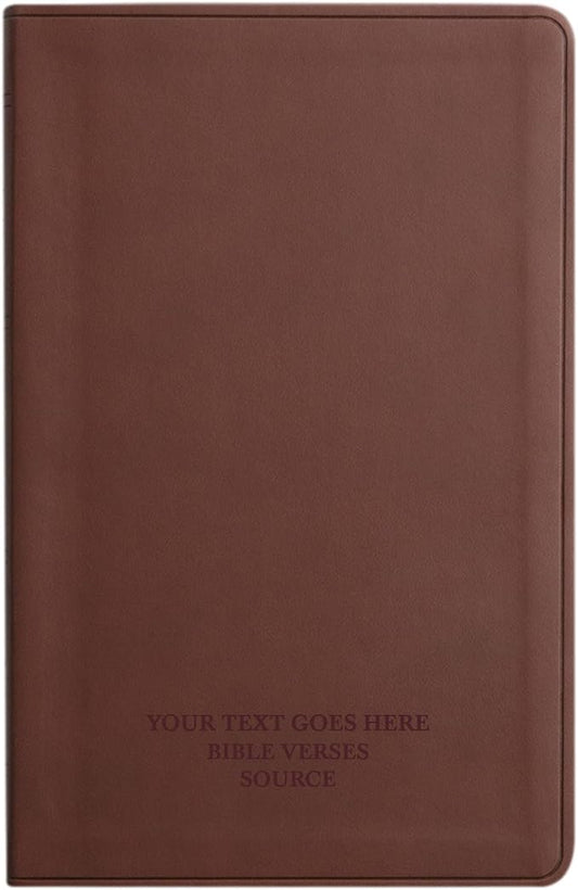 Personalized ESV Thinline Bible Large Print English Standard Version Faux Leather Holy Bible ESV with Custom Name, Date and Text | Custom Gift for Christian & Religious Celebrations | Brown