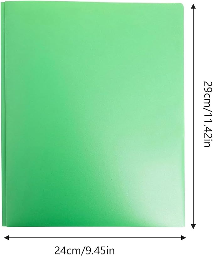 1Pcs 2Pocket Yellow Plastic Pocket Folders with Prongs,Muticolor Heavy Duty Folder Business Card Holder,Poly for School and Office, with Pockets Back to School Supplies Folders Filing Products