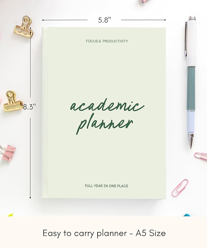 Lamare Academic Planner 2026 College Essentials – Undated Weekly College Student Planner for Homeschool, High School, College & Nursing Students