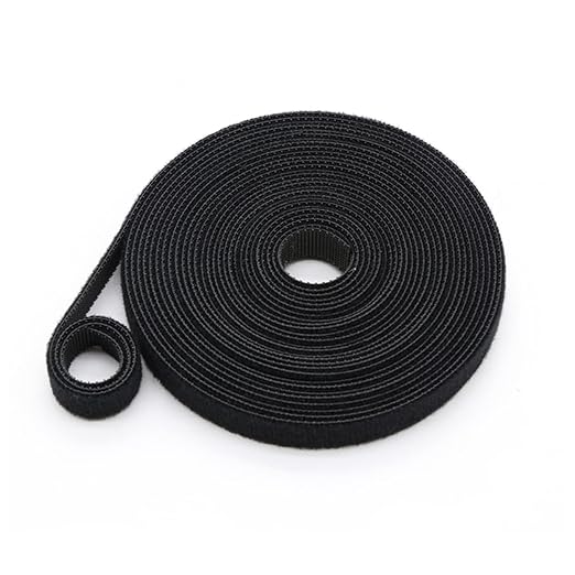 5 Meters Self Adhesive Fastener Tape Polyester PP Straps Hooks Loops Reusable Cable Wire Tie Magic Tape DIY Accessories(Black 20mm)