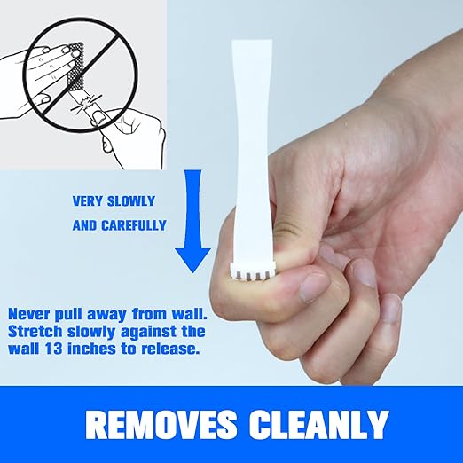 ADY Adhesive Picture Hanging Strips for Wall Decor Heavy Duty, Double Sided Tape Strip Damage Free Removable 40Pairs, Mounting Tape for Wall and Office No Nail Drilling