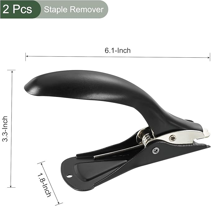 YOKIVE 2 Pcs Staple Remover, Heavy-Hand Puller | Staples Removal Great for Company Home Furniture Desktop (Black)
