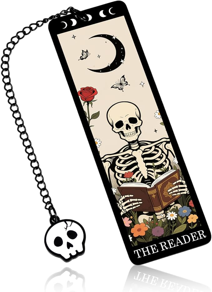 Funny Bookmarks for Women Men Adults - Scream Merch for Women Scream Merchandise Accessories Gifts Book Marks for Reading Girls Goth Boo Basket Stuffers Ghostface Merch Gothic Bookmark for Book Lovers