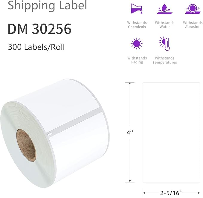 AveneMark 12 Rolls Compatible DYMO 30256 (2-5/16" x 4") Direct Thermal Labels - 3600 Labels