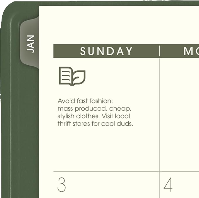 AT-A-GLANCE 2027 Appointment Book Planner, Weekly & Monthly, 8.25" x 11", Quarter-Hourly, Recycled, Green (70950G6027)