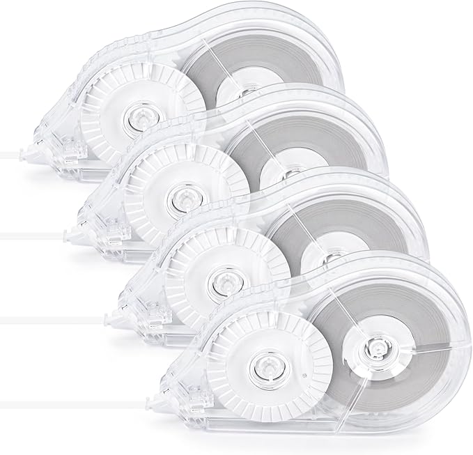4 Pcs Long-Lasting Correction Tape, 98.43 Ft White Wrong Out Tear-Resistant Bulk, Instant Corrections Easy To Use Applicator for School, Office, Note Taking, Journal